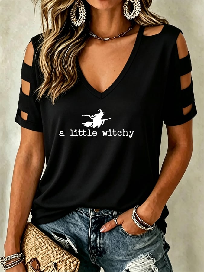 Women's  Halloween  Printing  T-shirt