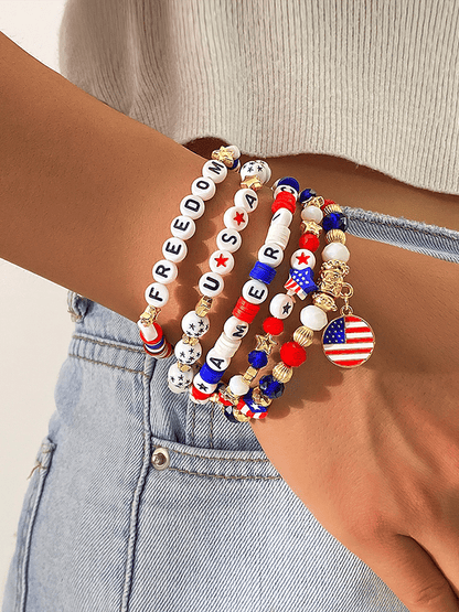 American Flag Patriotic Commemorative Bracelet