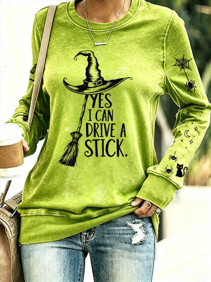 Women's Halloween Print Long-Sleeve Top