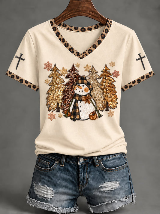 Women's Christmas Faith Print T-Shirt