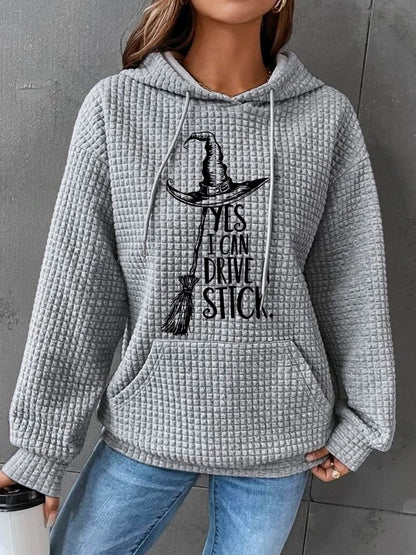 🔥HOT SALE🔥Women's Yes I Can Drive A Stick Print Casual Sweatshirt
