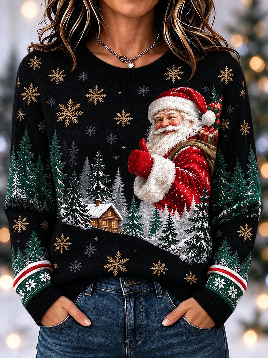 Women's Casual Christmas Long-Sleeve Top