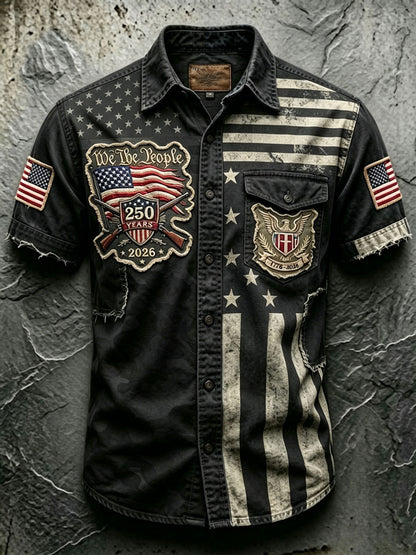 Men'S 250Th Anniversary National Faith Print  Shirt