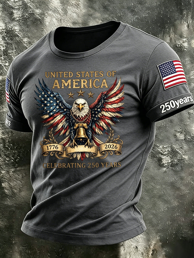 🔥Buy 3 Get 10% Off🔥Men'S America Flag Printed Casual T-Shirt