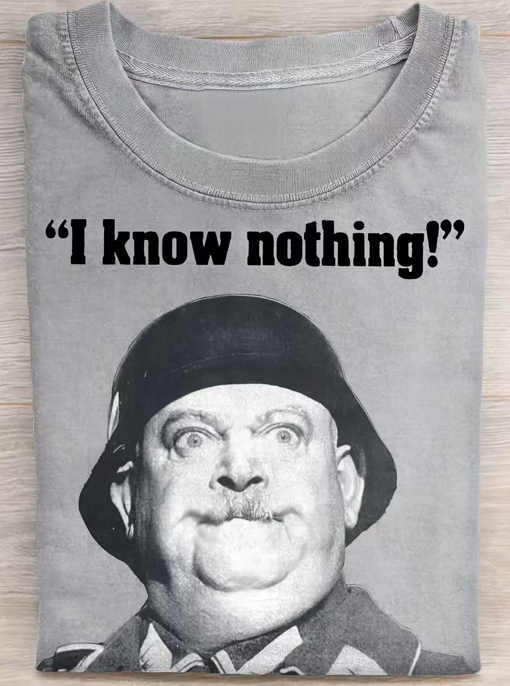 I Know Nothing Art Print Casual Cotton Short Sleeve T-shirt