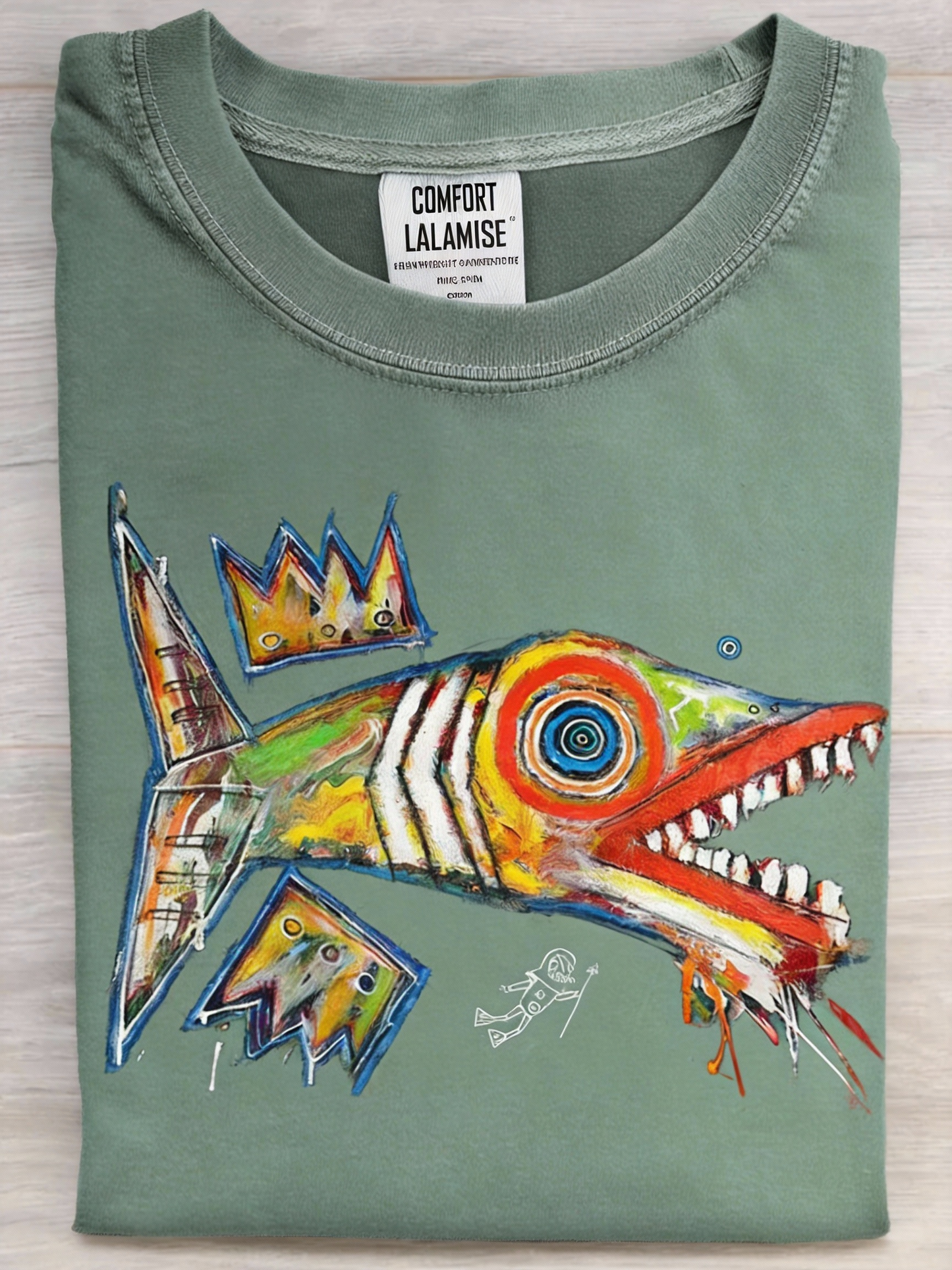 Abstract Art Fish Print T-shirt