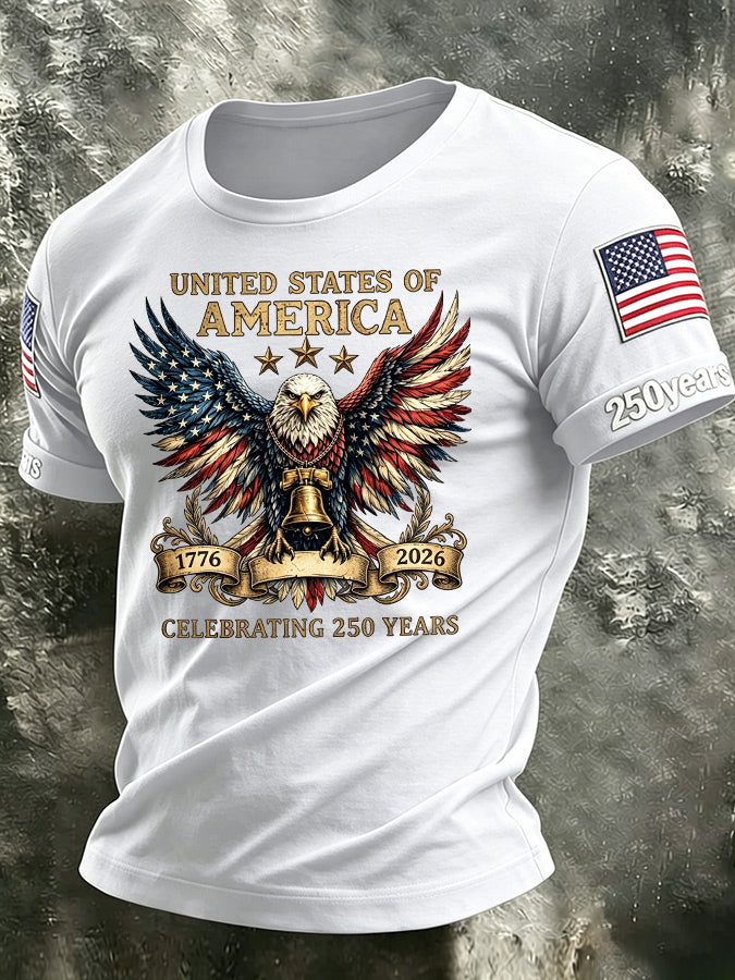 🔥Buy 3 Get 10% Off🔥Men'S America Flag Printed Casual T-Shirt