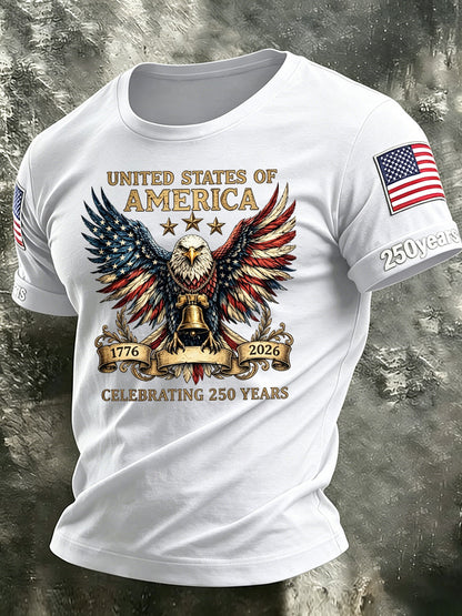 🔥Buy 3 Get 10% Off🔥Men'S America Flag Printed Casual T-Shirt