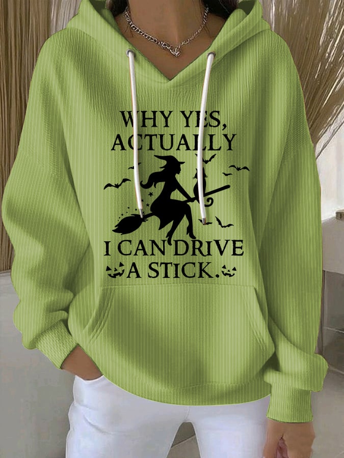 🔥HOT SALE🔥Women's Yes I Can Drive A Stick Print Casual Sweatshirt