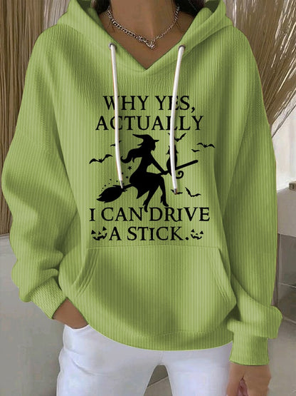 🔥HOT SALE🔥Women's Yes I Can Drive A Stick Print Casual Sweatshirt