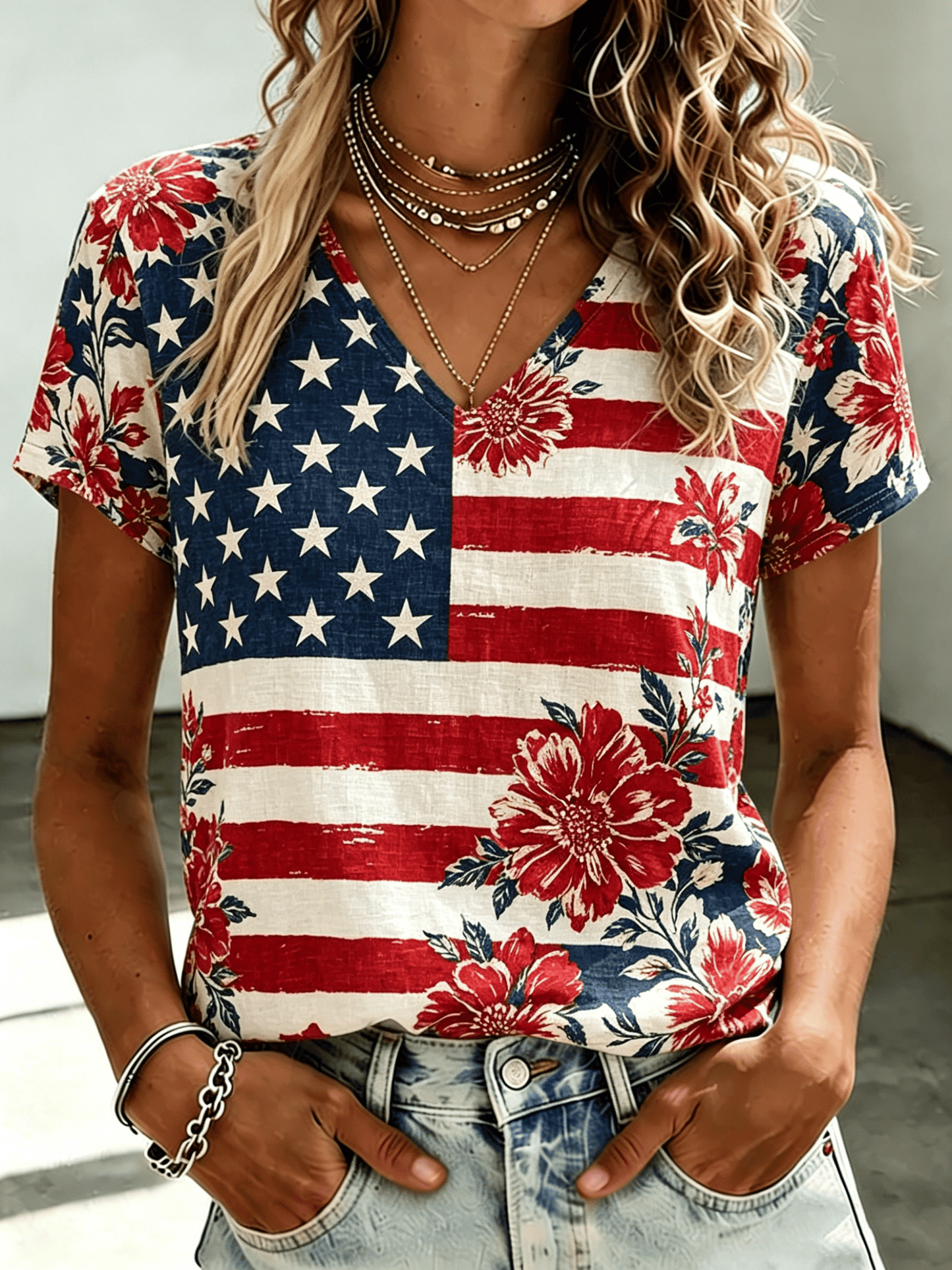 Women's USA 250th Anniversary Print T-Shirt