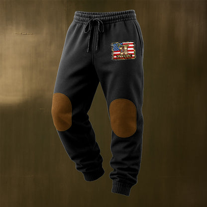 Men's Veteran Print Casual Sweatpants