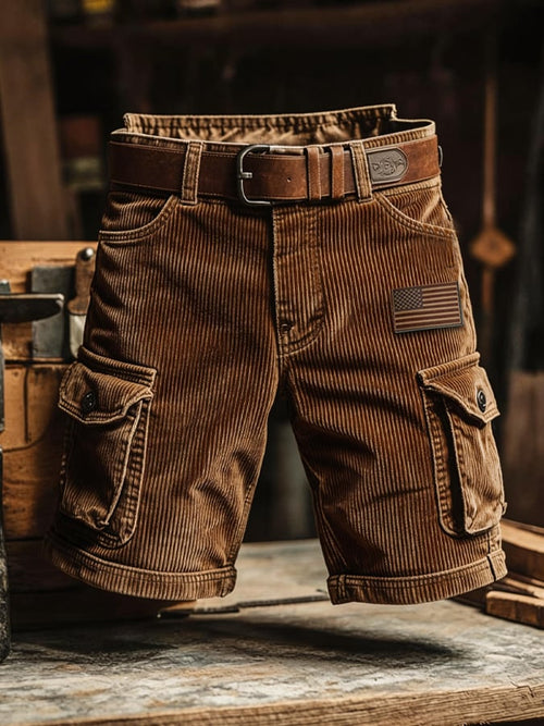 Patriot Retro Outdoor Functional Waffle Work Shorts