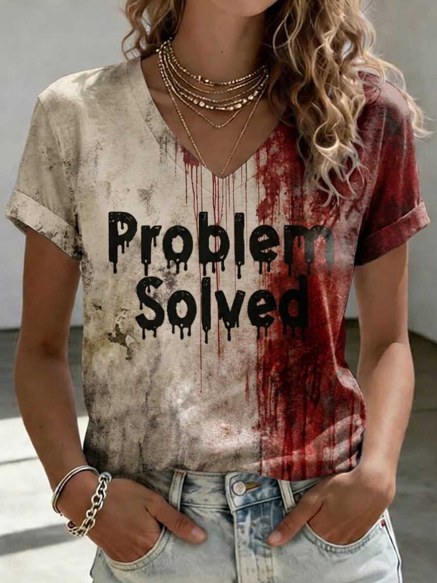 Women's Halloween style Printed T-Shirt