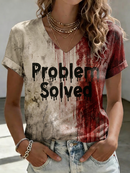 Women's Halloween style Printed T-Shirt