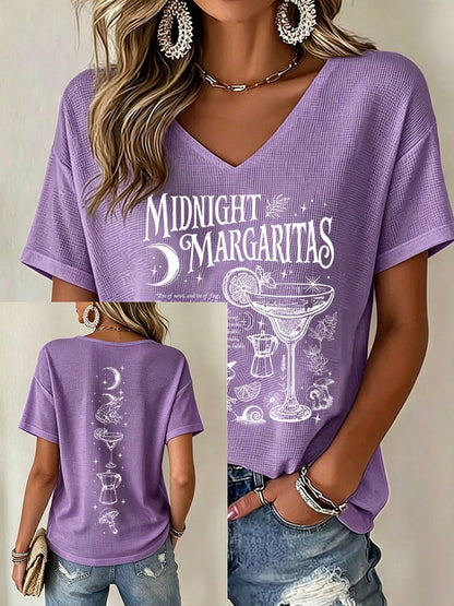 Women's Midnight Margaritas Print Casual T-shirt