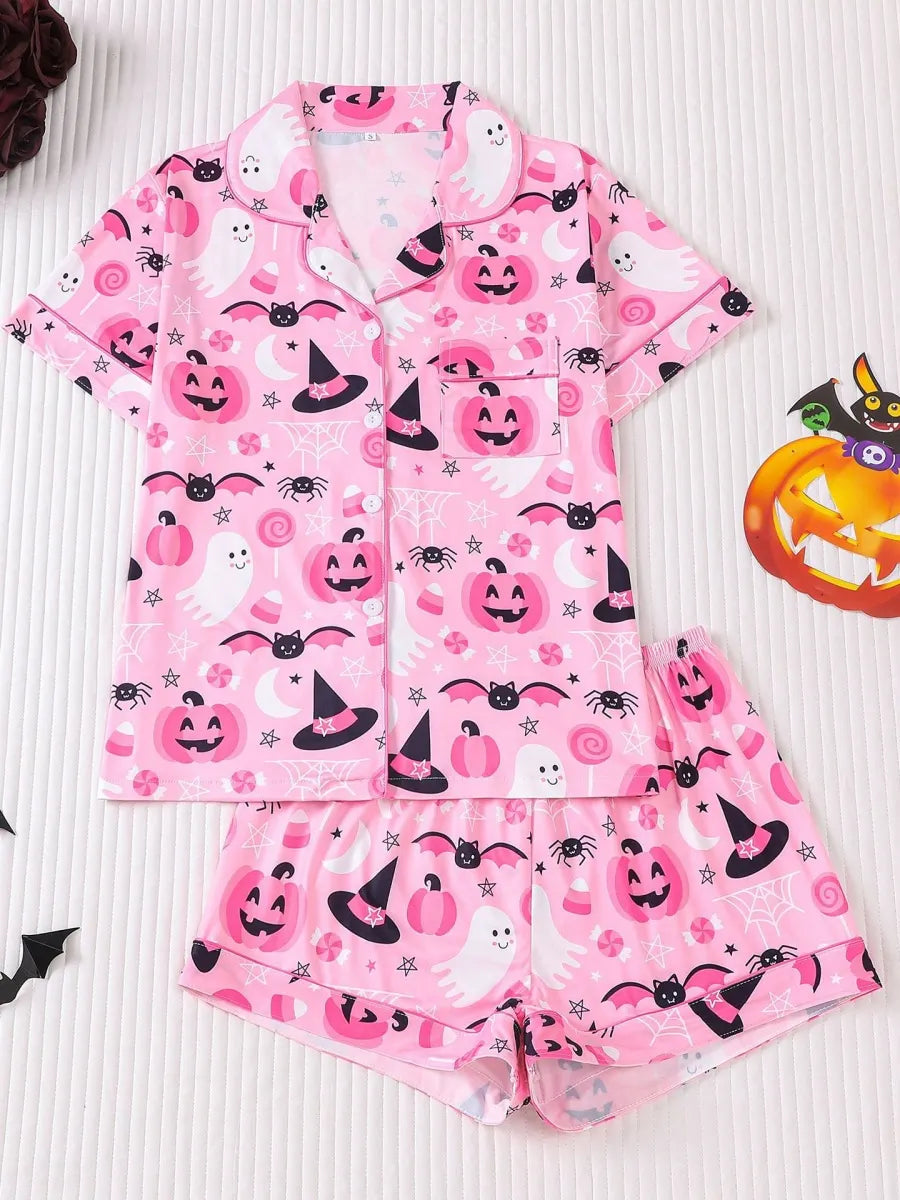 🎃 Women’s Halloween Pajama Set — Silky-Soft, Cute & Spooky-Cozy 👻