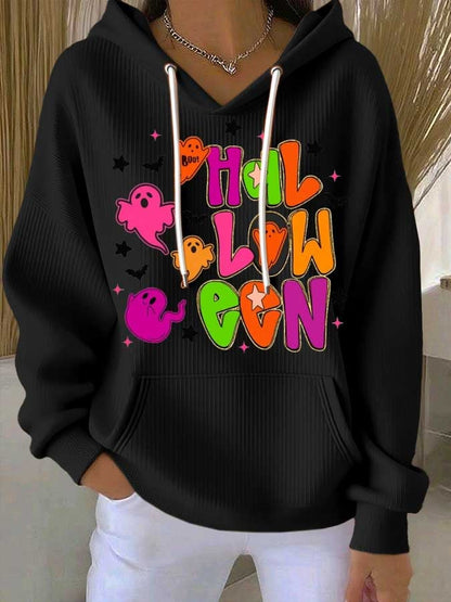 Women's Halloween Ghost Casual Hooded Sweatshirt