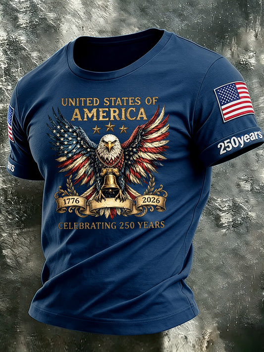 🔥Buy 3 Get 10% Off🔥Men'S America Flag Printed Casual T-Shirt