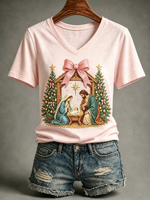 Women's Christmas Print T-Shirt