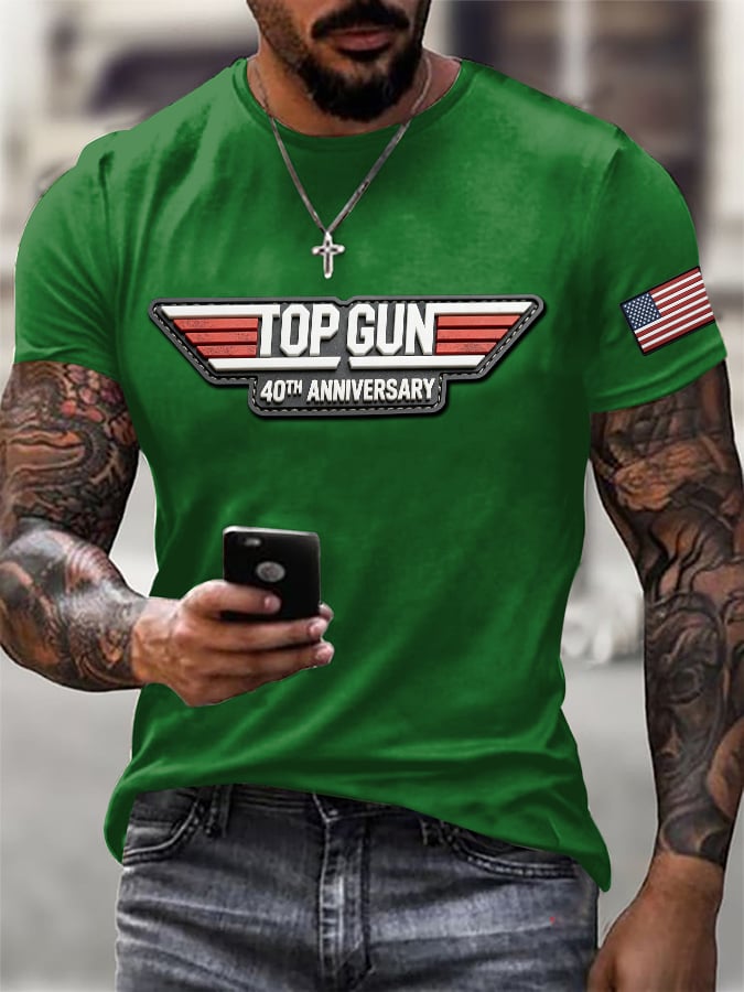 Men's Retro 40th Anniversary Print T-Shirt