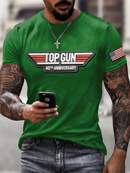 Men's Retro 40th Anniversary Print T-Shirt