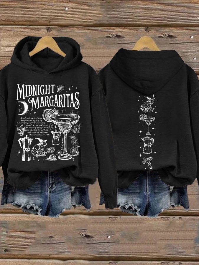 Women's Midnight Margaritas Print Casual Sweatshirt