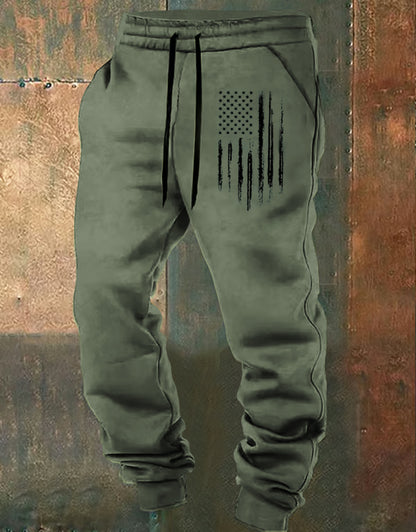 Men's American Flag Print Casual Sweatpants