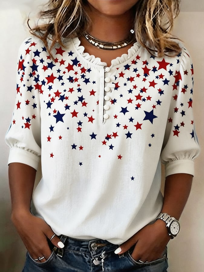 Women's Cotton-Linen  With 250th Anniversary Botanical Floral Digital Print