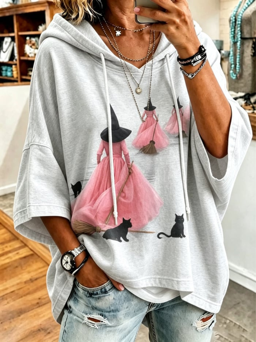 Women's Halloween Print Hoodie