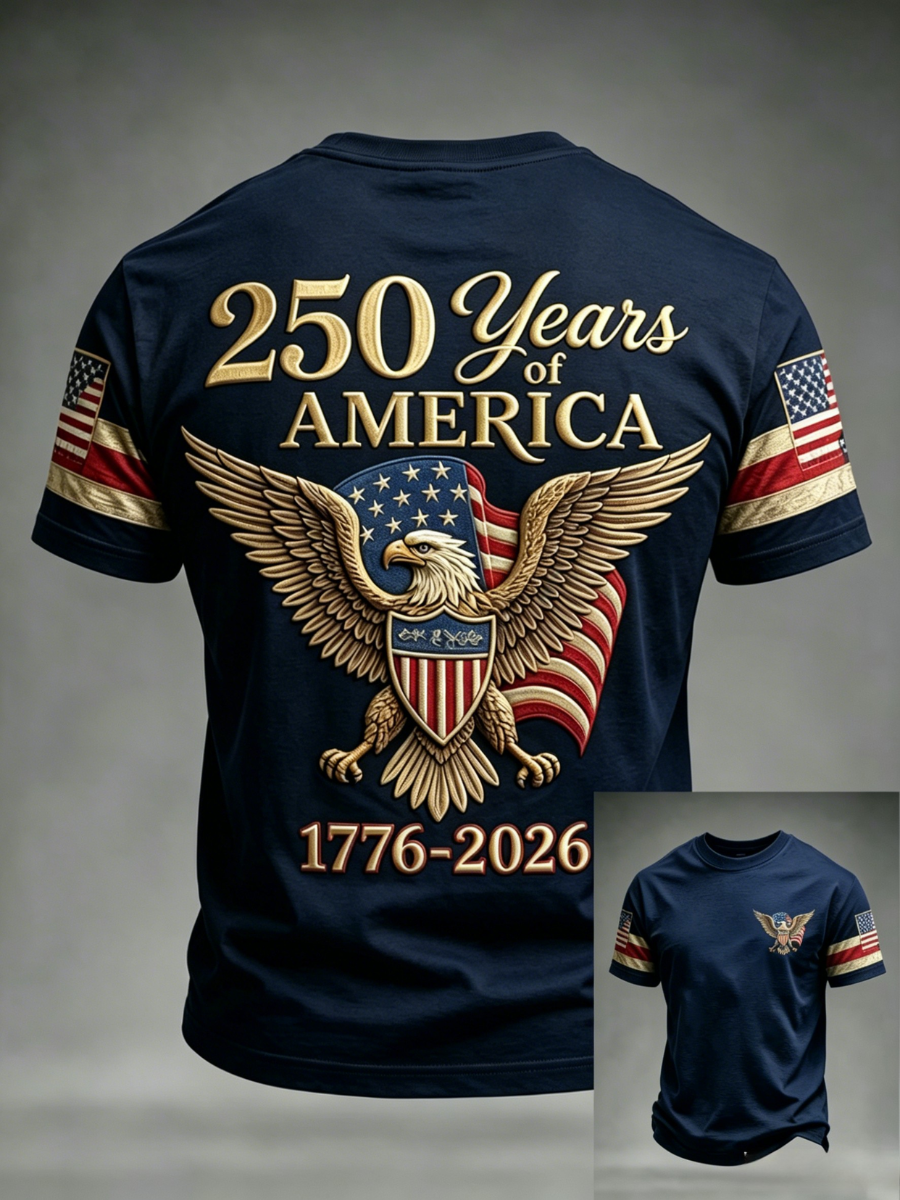 🔥Buy 3 Get 10% Off🔥Men's America's 250th Anniversary Faith Print Shirt