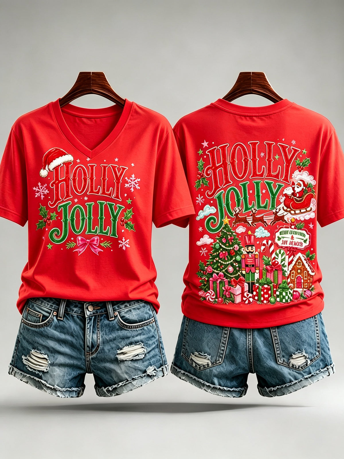 Women's Christmas Print T-Shirt