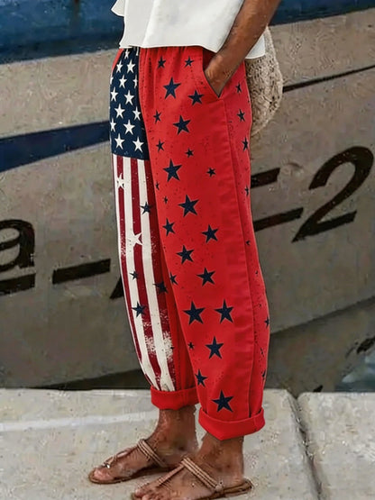 🔥Buy 3 Get 10% Off🔥U.S. 250th Anniversary Linen Trousers