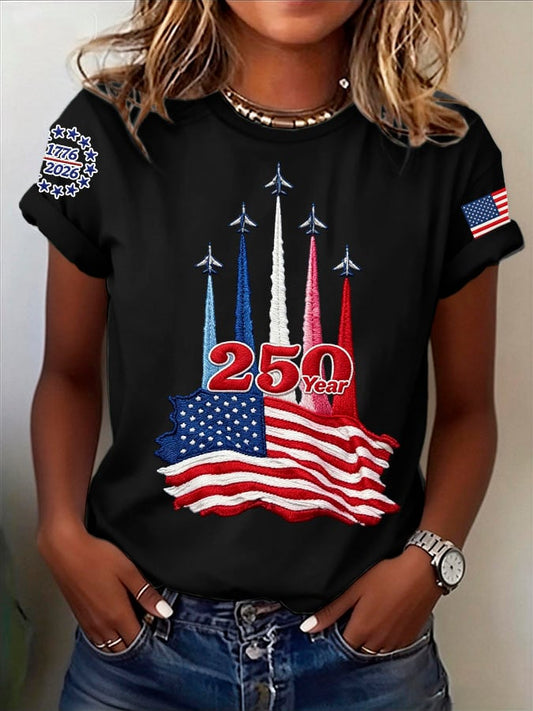 Women's Retro 1776–2026 250 Year Print T-Shirt