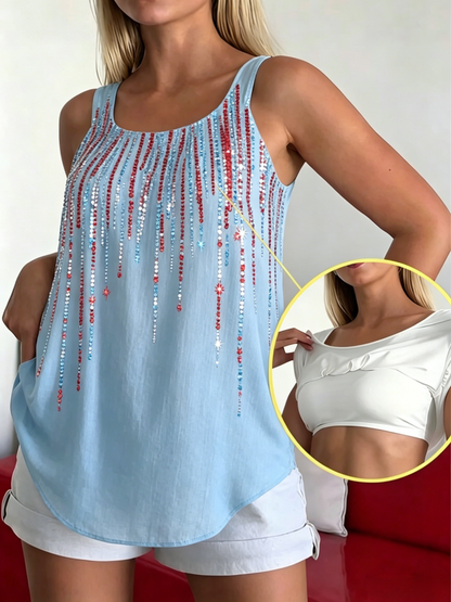 🔥Buy 3 Get 10% Off🔥Women's 250th Anniversary Commemorative Printed Tank Top