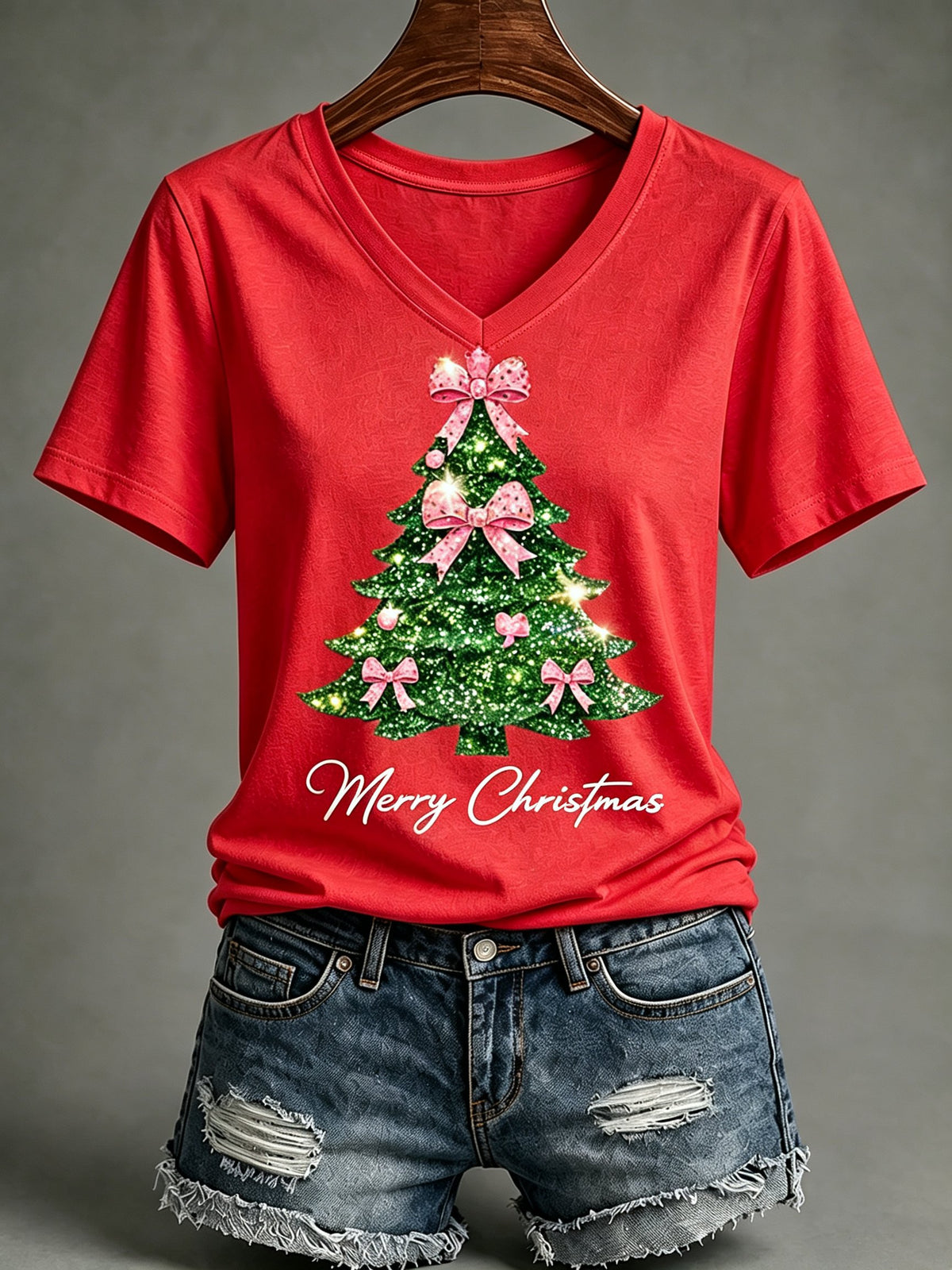 Women's Christmas Print T-Shirt