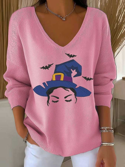 Women's Halloween Print Long Sleeve Top