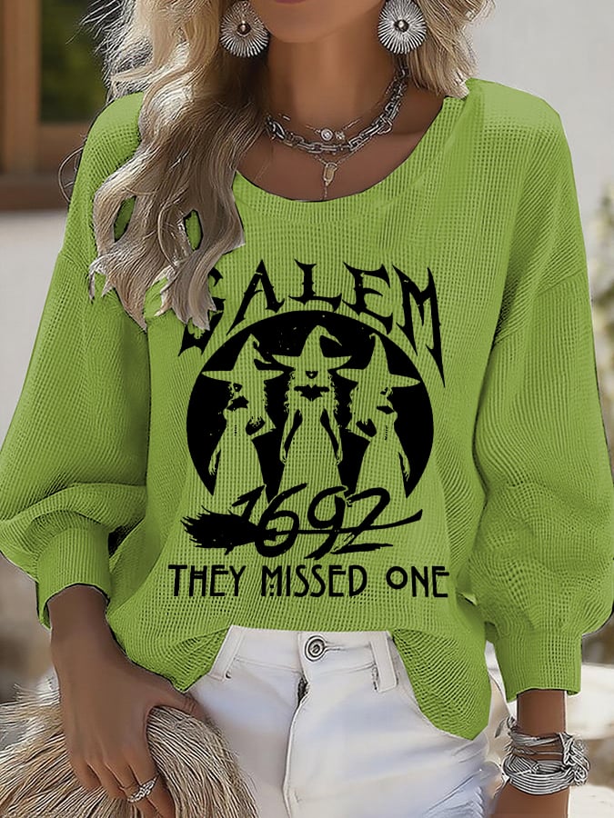 Women's 1692 Salem They Missed One Print Round Neck T-shirt