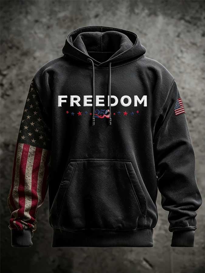 Men's 250th Anniversary Casual Printed Hooded Sweatshirt