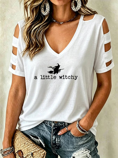 Women's  Halloween  Printing  T-shirt