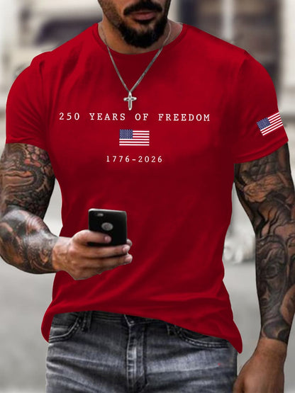 Men's  America Flag Print T-Shirt