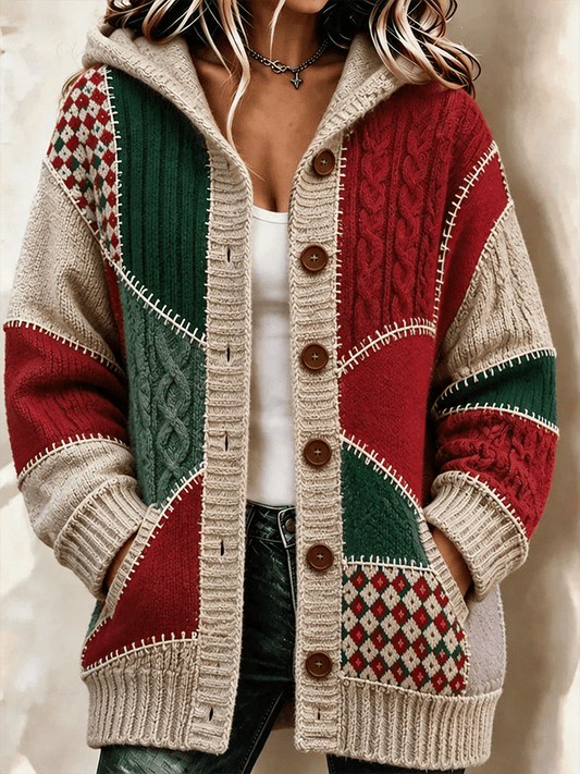 Women'S Casual Printed Panel Jacket