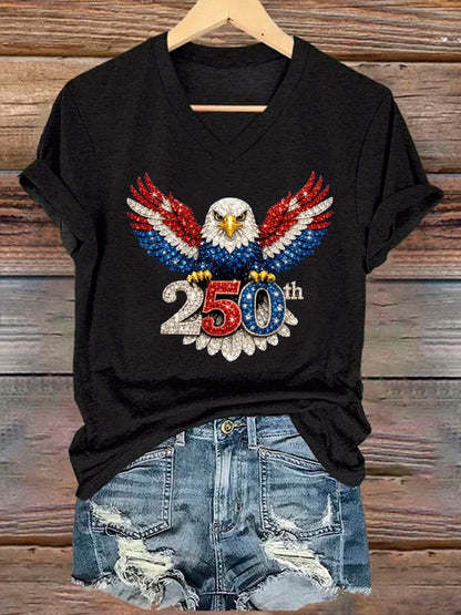Women's America 250th Anniversary Eagle Wings T-shirt
