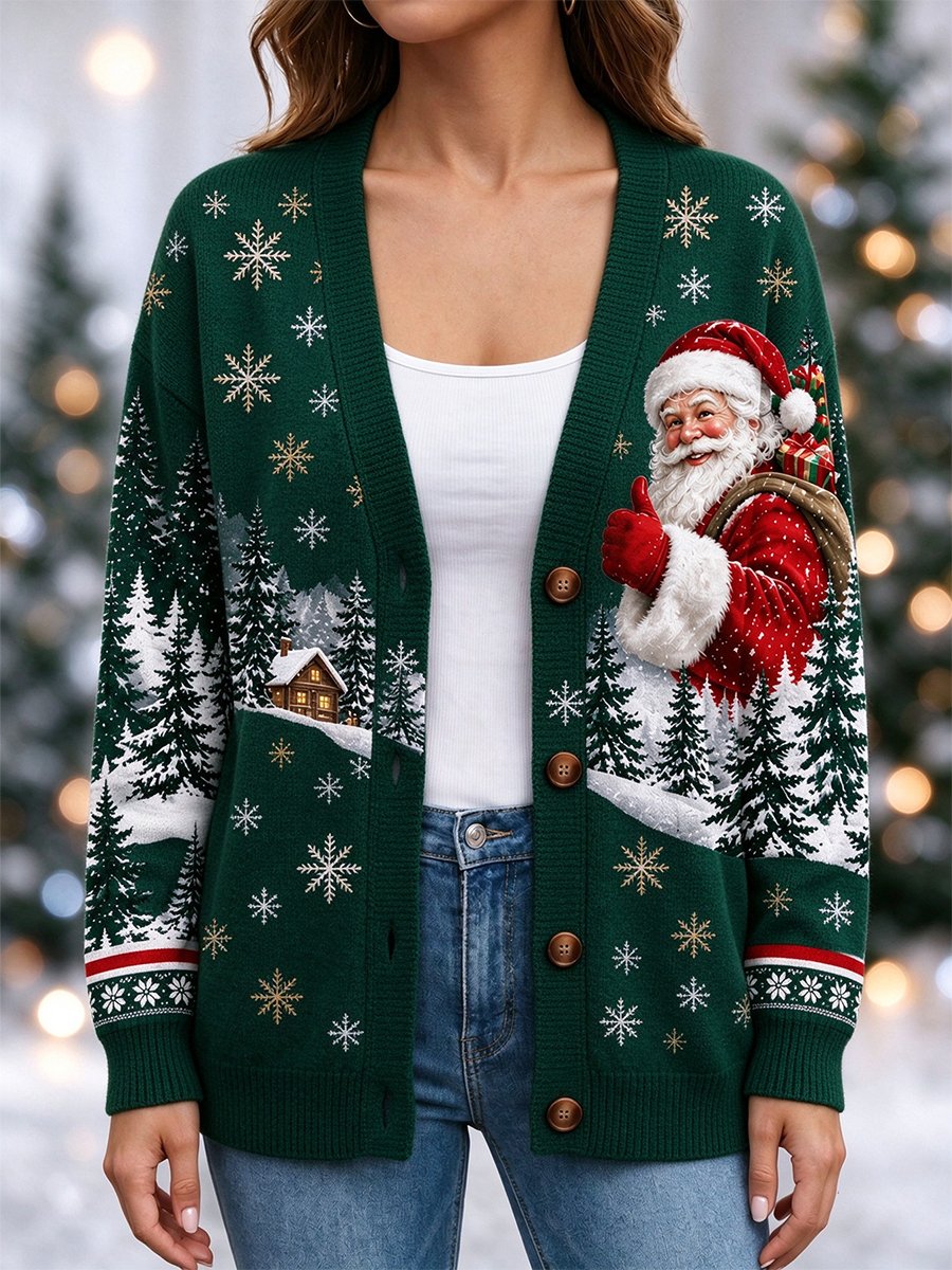 Women's Casual Christmas Cardigan