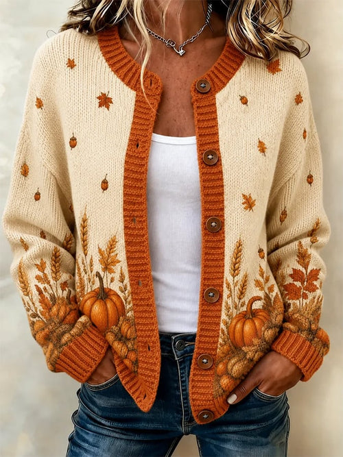 Women's Casual Printed Cardigan