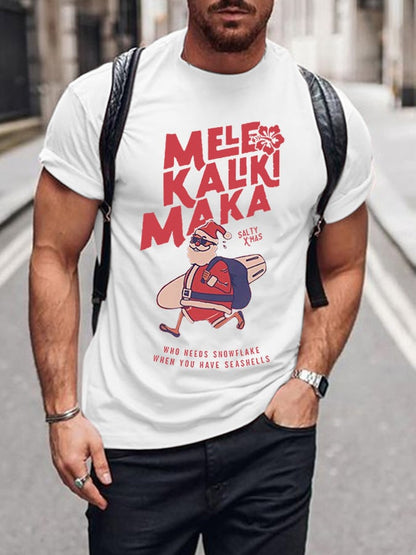 Men's Christmas Santa Claus Christmas Casual Tee