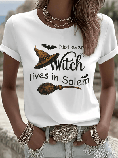 🔥HOT SALE🔥Women's Halloween Printed Round Neck T-Shirt