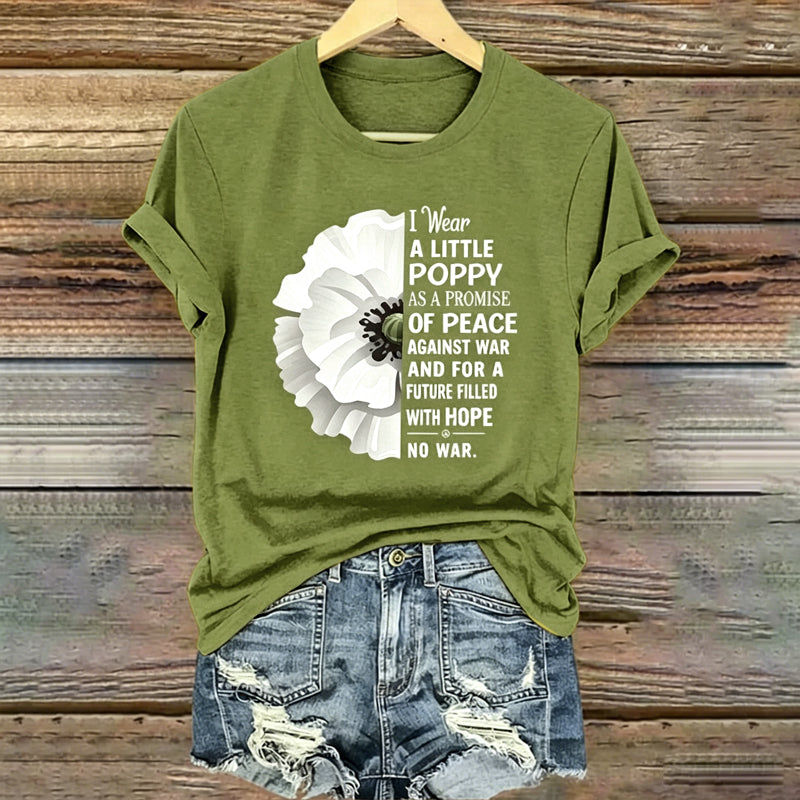 Women's Memorial Day Peace Printed T-Shirt