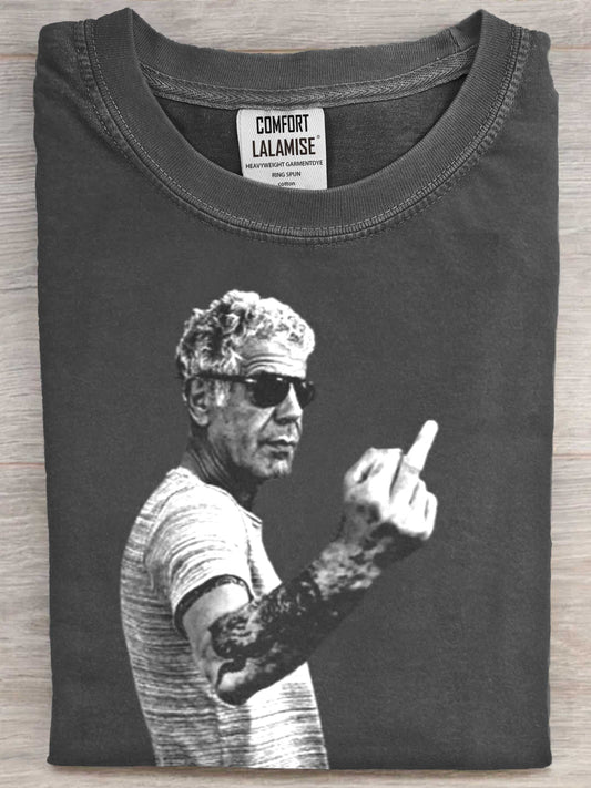 Fuck Art Print Casual Cotton Short Sleeve T-shirt