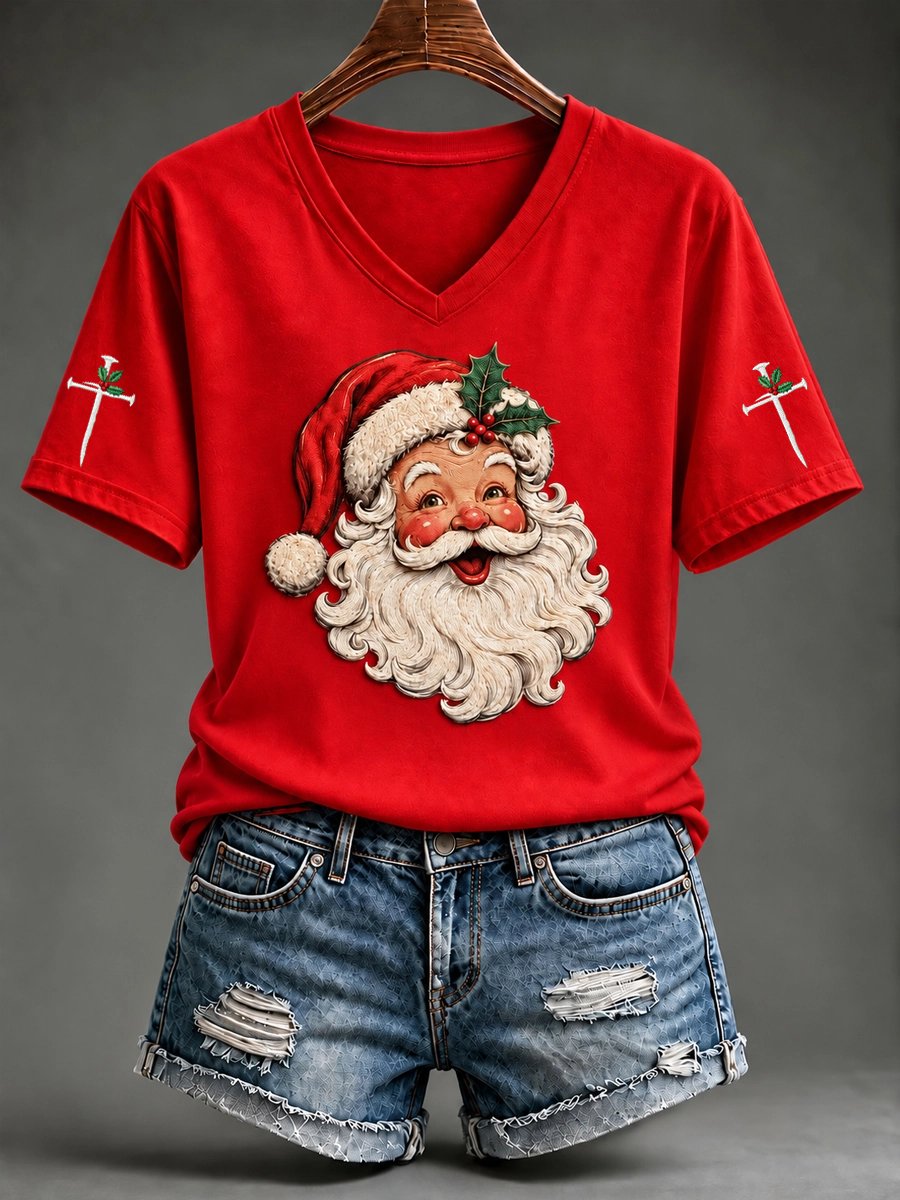 Women's Christmas Print T-Shirt